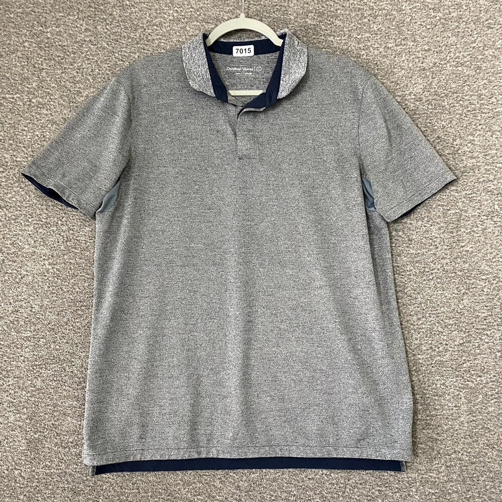 Outdoor Voices Mens Large Blue Short Sleeve Collared Performance Polo Shirt